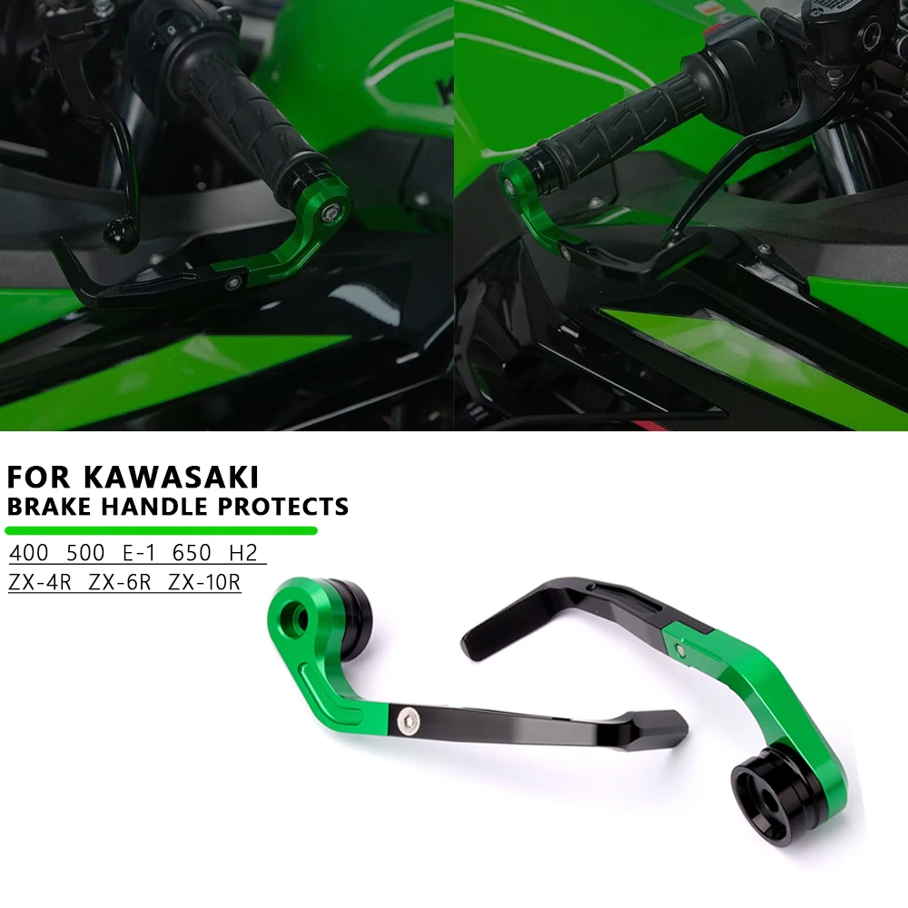 Pelindung tangan stang Universal, aksesoris alumunium CNC Universal Motorcycl, pelindung tuas stang untuk Kawasaki zx-4r zx-6r zx-10r h2