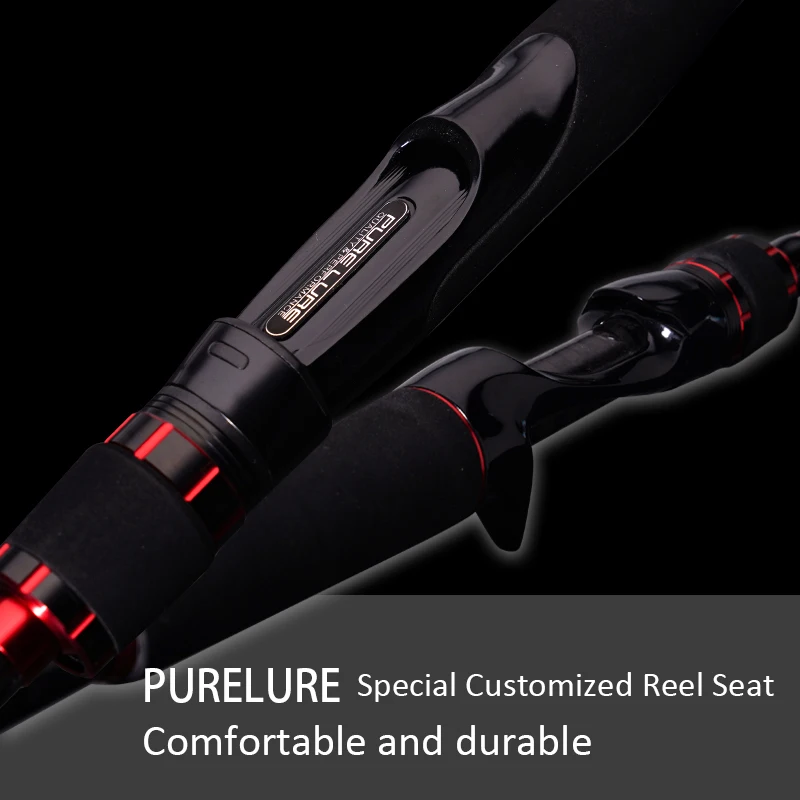 PURELURE Caña lubina giratoria Alta Carbono Media Pesada Carrete - imagen 3