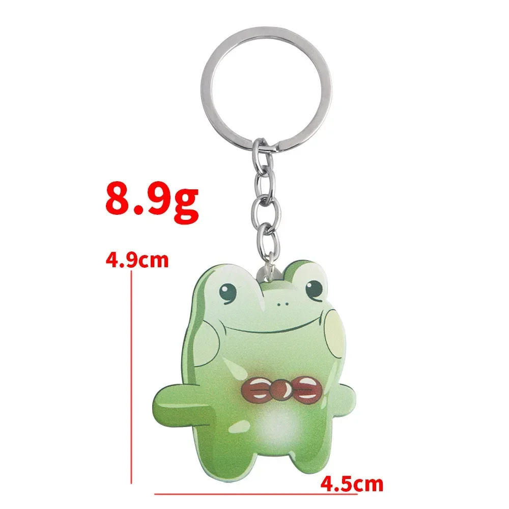 Killing and Stalking Series Keychain Fashion Cute Bow Frog Acrylic Pendant Keychain Birthday Party Jewelry Presents