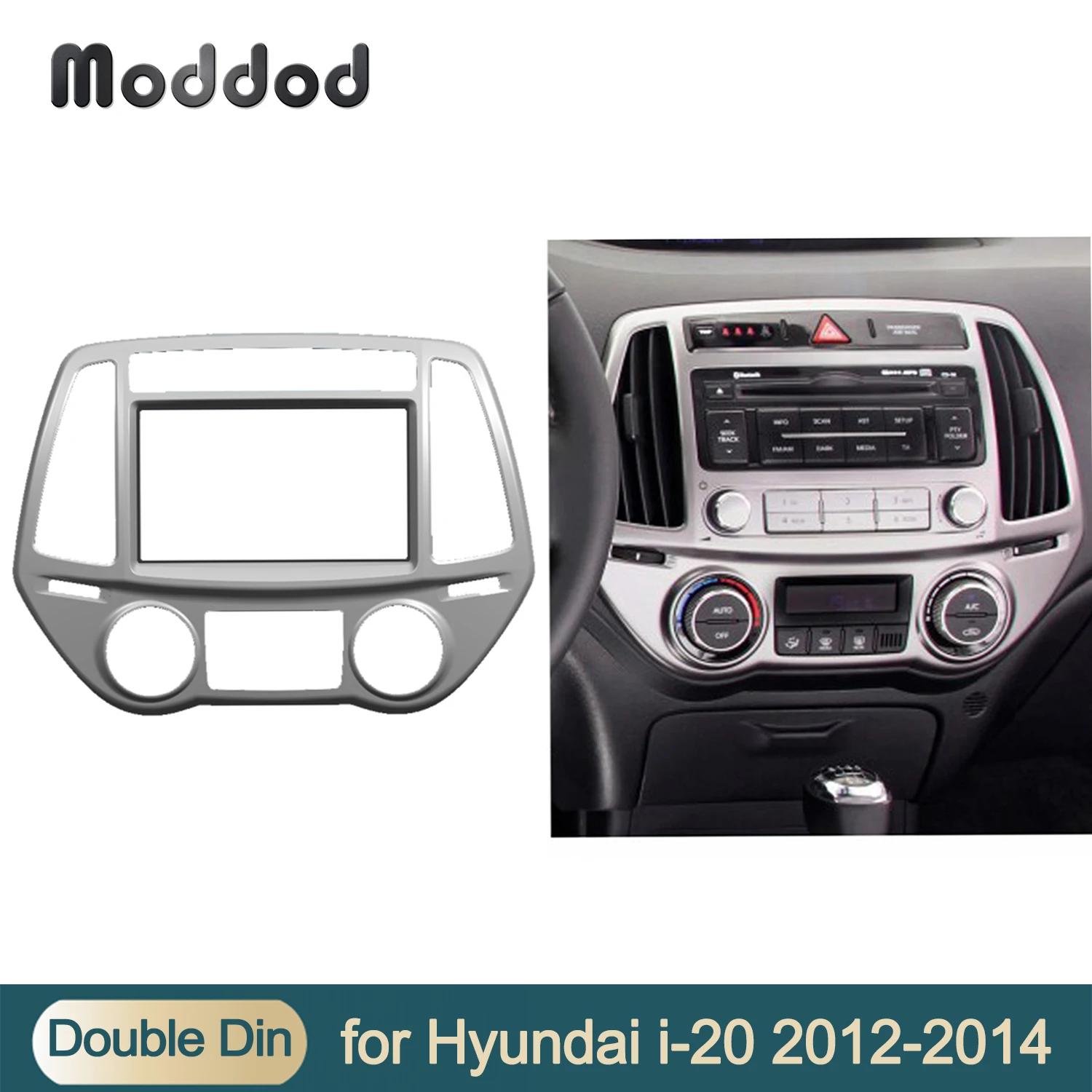 

Double Din Radio Fascia for HYUNDAI I-20 i20 i 20 Dash Mount Trim Refitting Kit CD Frame DVD Audio Panel Surround Bezel