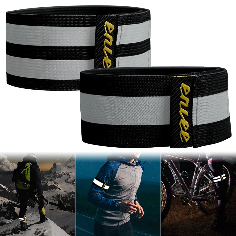 Bicycle Ankle Leg Straps High Visibility Reflective Trousers Bands Reflective Wrist Ankle Bind Bands for Outdoor Sports Jogging