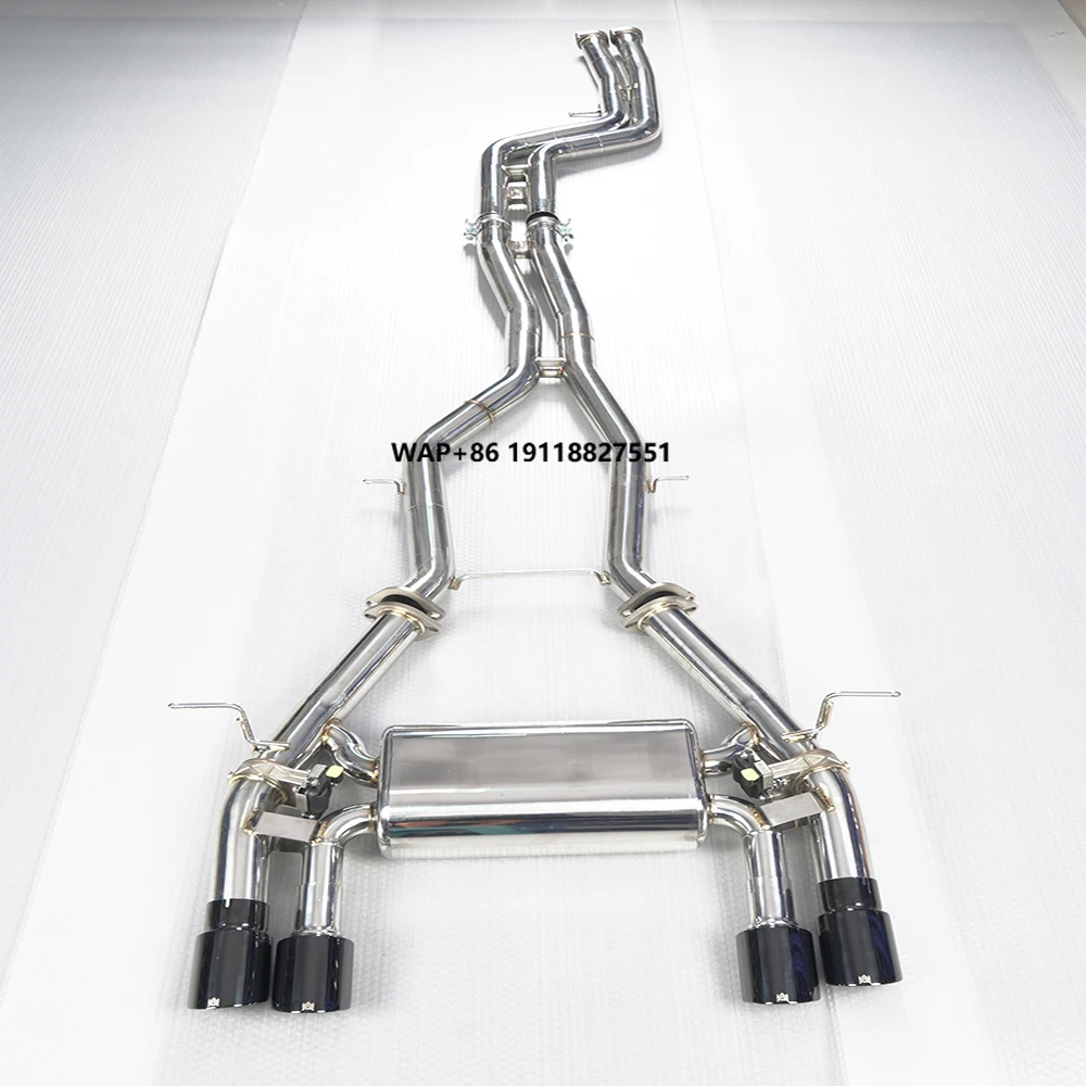 Equal Length Midpipe Exhaust Pipes OBM for   M3 M4 Competition F80 F87 F82 3.0t Valvetronic Stainless Steel Catback With Tips