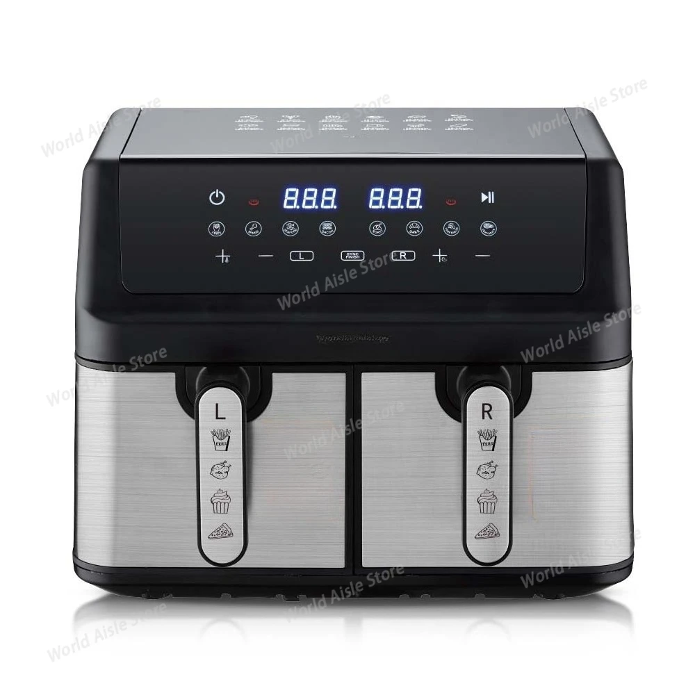 Double Ball Air Fryer Double Warehouse Large Capacity Multifunctional Double Basket Smart Touch Screen Oil Free
