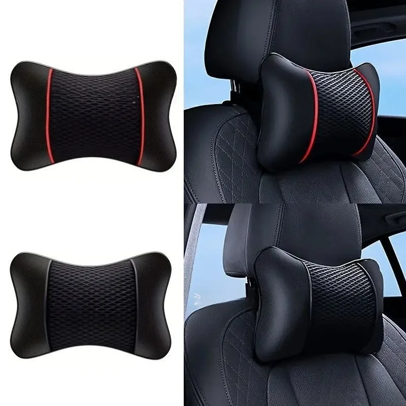 

2026 New Car Seat Headrest with Breathable Mesh Auto Safety Head and Neck Rest Relax Pillow Cushion Auto Protector