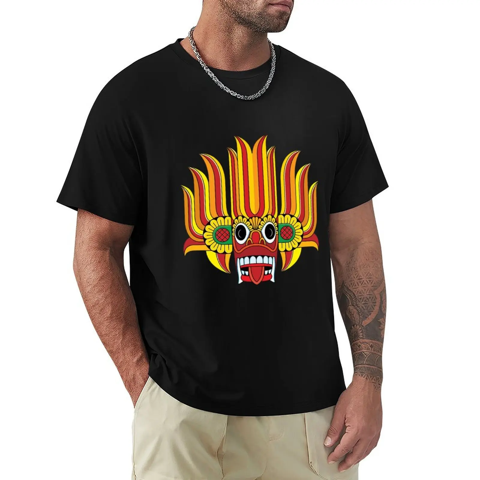 Sri Lankan traditional devil dancing mask T-Shirt new edition anime blacks slim fit t shirts for men