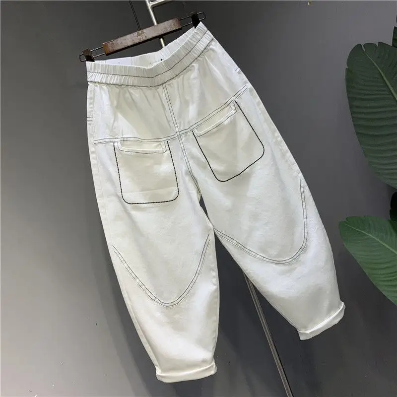 Pantalones vaqueros holgados de estilo Hip-hop para mujer, pantalón holgado con bolsillos acolchados, estilo Harem, 2023