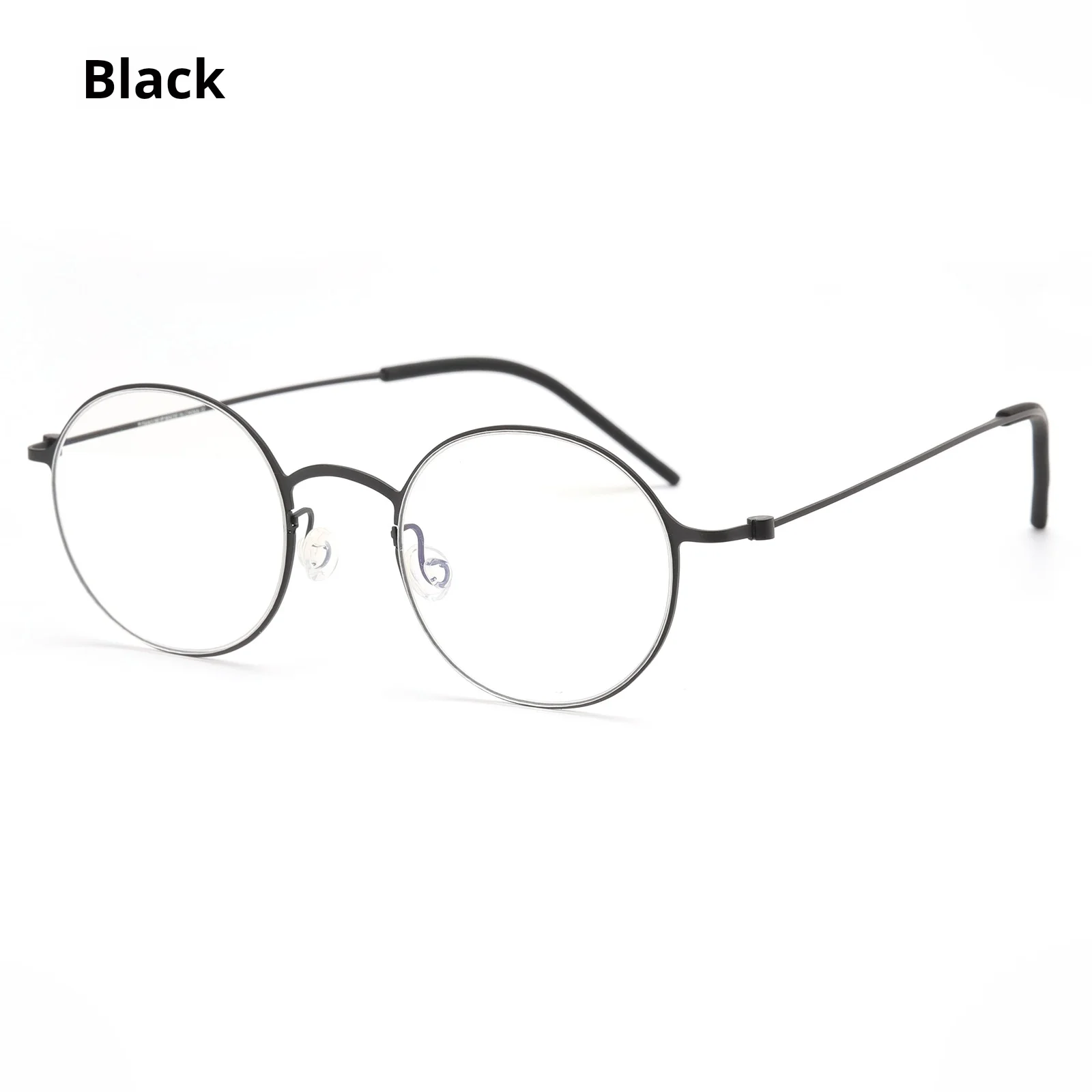 XBORA News Ultra Lightweight Pure Titanium 5g Circular Eyeglass Frame Retro Screw-Free Design Simple Fashionable TT5504_voghion.com