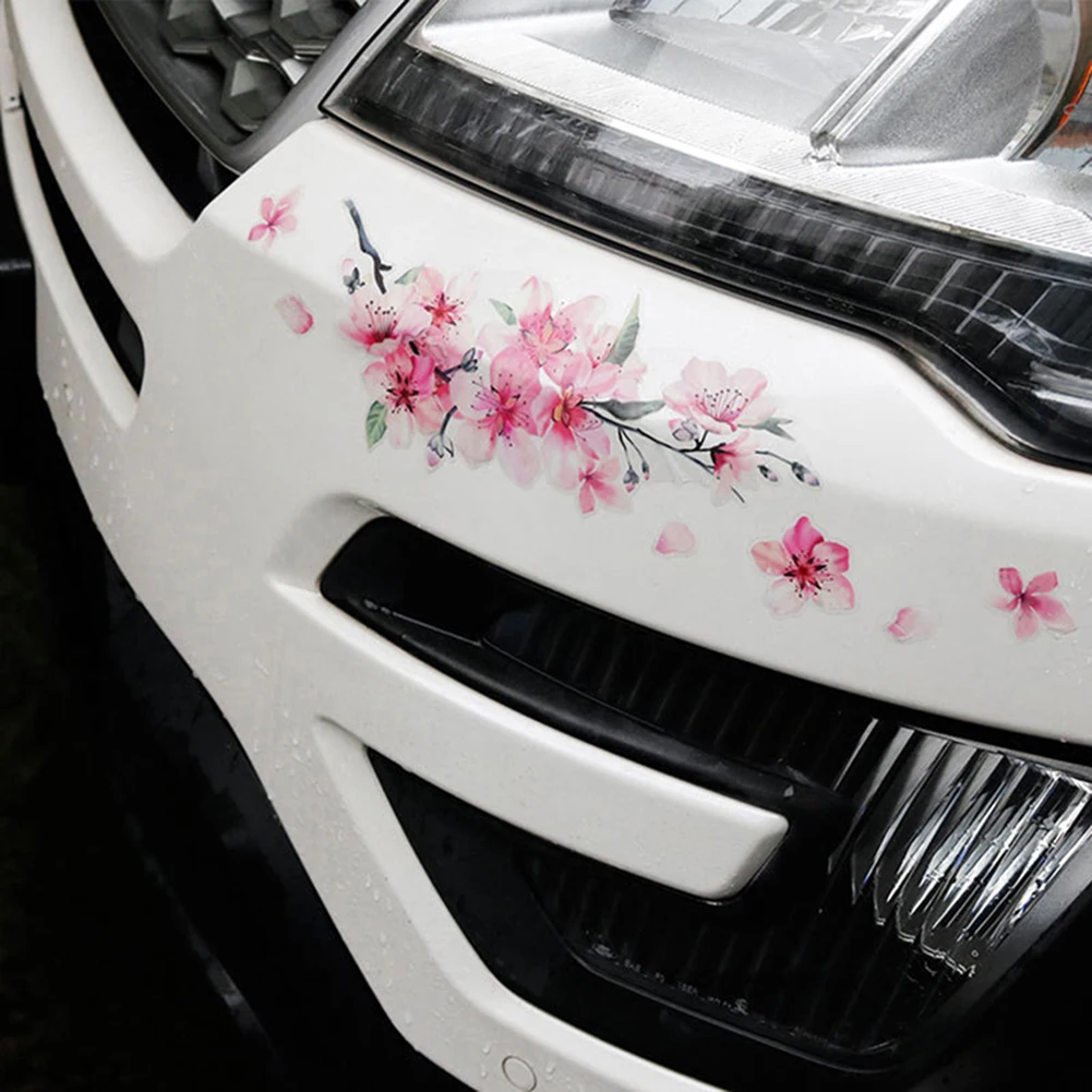 

2Pcs Blossom Car Stickers Vinyl Sticker For Car Body Decor Scratches Stickers DIY Automobile Body Styling Car Accessories