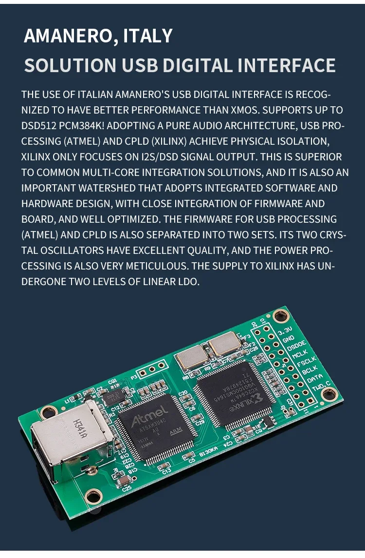 Decodificador de áudio digital DAC, Decodificação rígida HiFi com controle remoto Bluetooth, USB I2S Coaxial, DC200 ES9039PRO