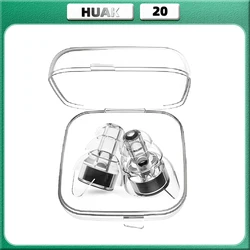 HUAK Reusable High Fidelity Silicone Earplugs with Storage Box for Concerts Musicians Motorcycles Noise Sensitivity Conditions