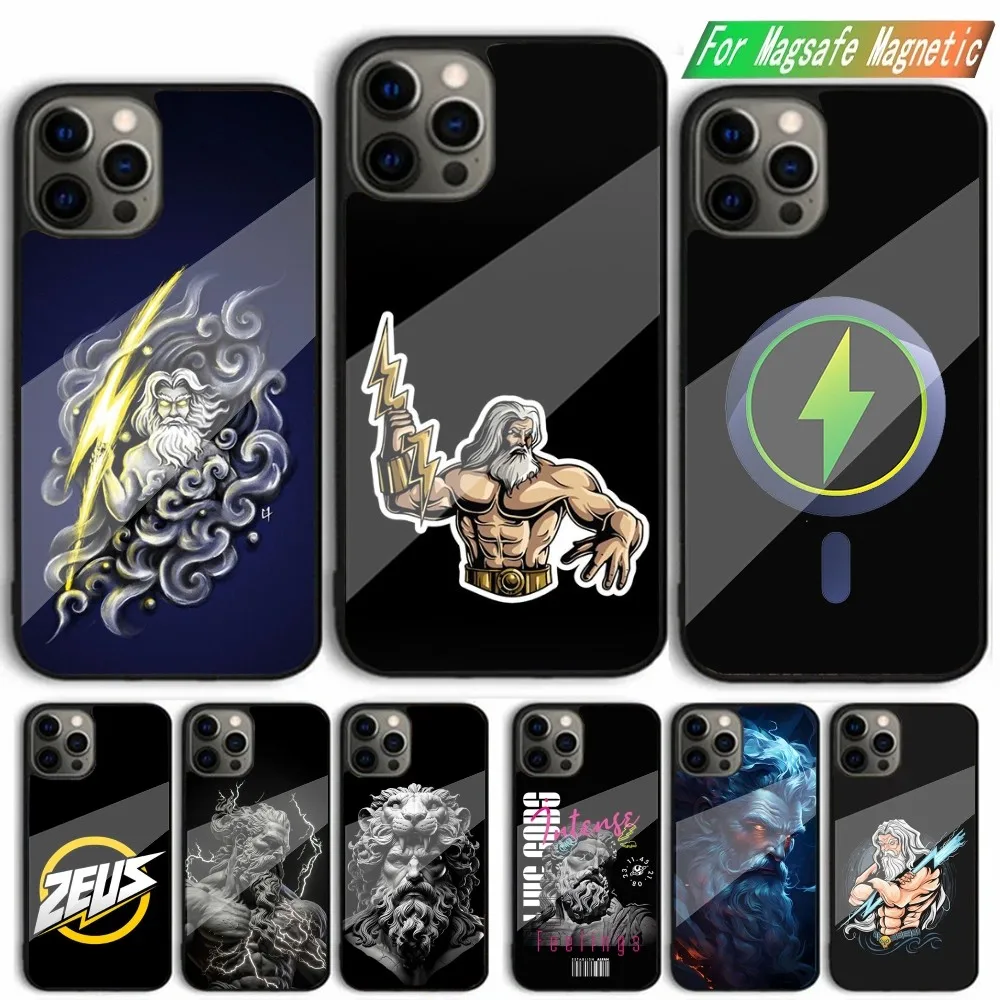 

Ancient Greek mythology Zeus Phone Case For iPhone 15,14,13,12,11,Plus,Pro,Max Mini Magsafe Magnetic Wireless Charging