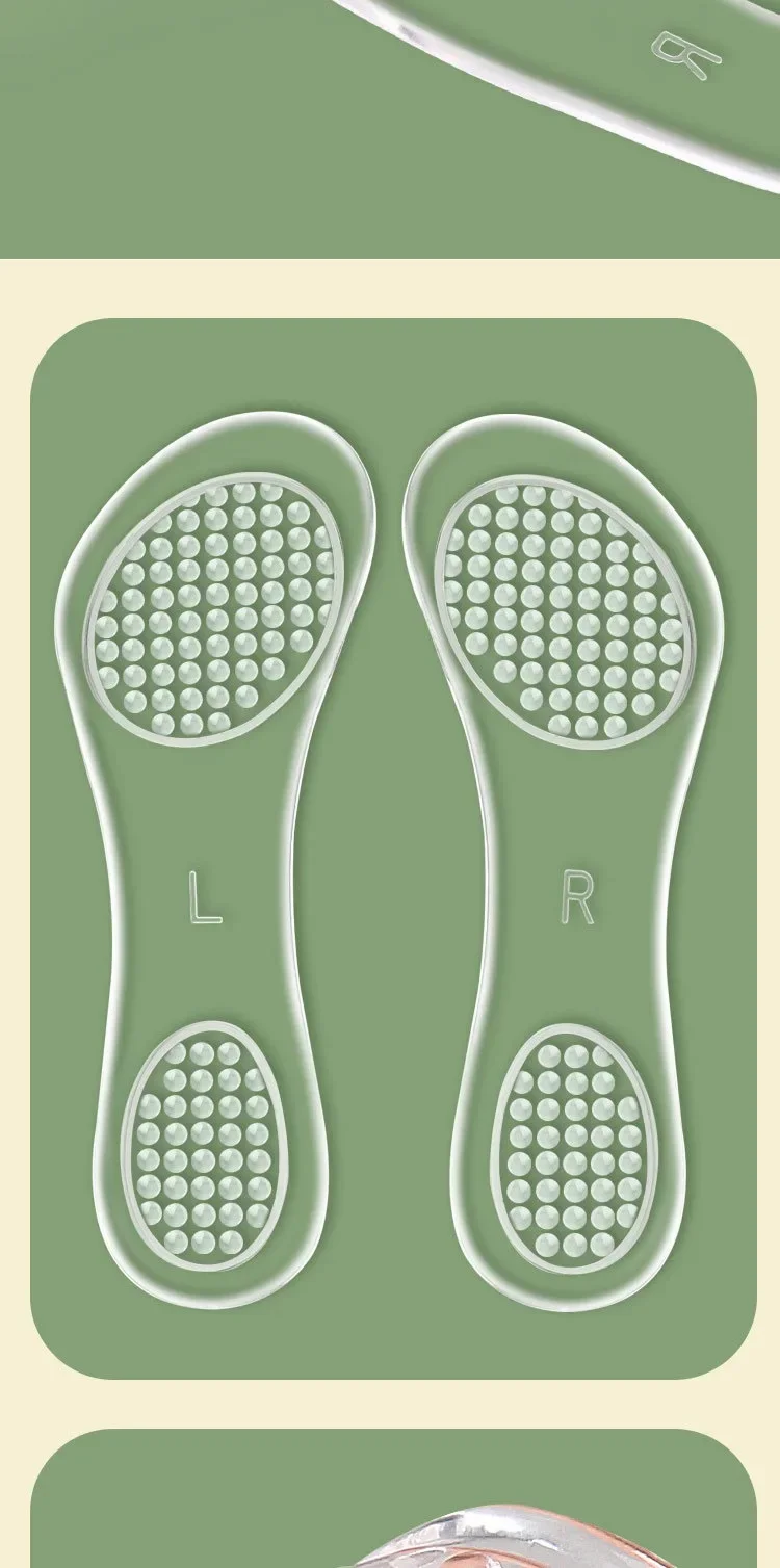 Sommer-GEL-Silikon-Einlegesohlen, sieben Punkte, für Damen, für High Heels, einzelne Sandalen, Schuhe, Polster, selbstklebende Einlegesohle, waschbare Schuhpolster. – Detail 9