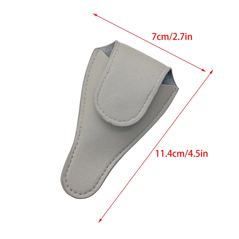 1PC Hasp Style V Shape PU Leather Scissors Protection Bag Nail Trim Cover Case Manicure Pedicure Tools