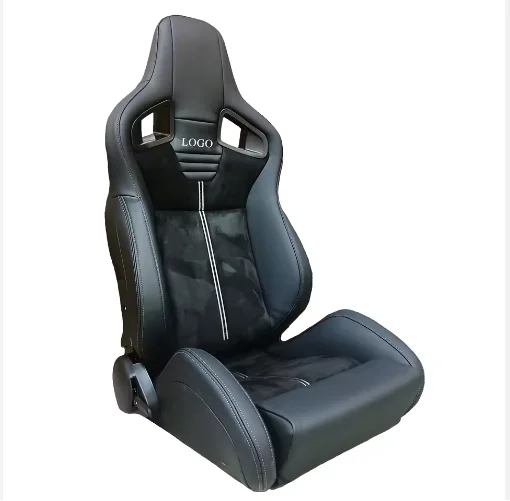 Black Universal High Quality Leather Car Vehicle Slider Simulator Gaming Station Adjustable Sim Bucket Racing Sea 2ps