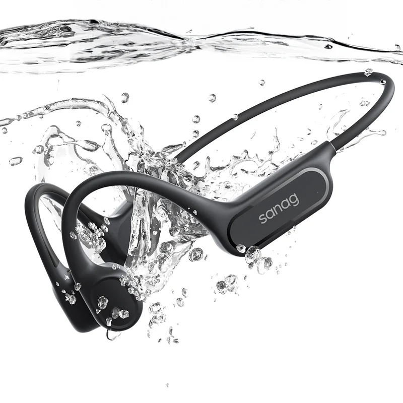 Sanag B33S Beengeleiding Bluetooth-oortelefoon Open oor IPX8 Zwemhoofdtelefoon Keuze 32 GB geheugen Draadloze headset MP3-oordopjes