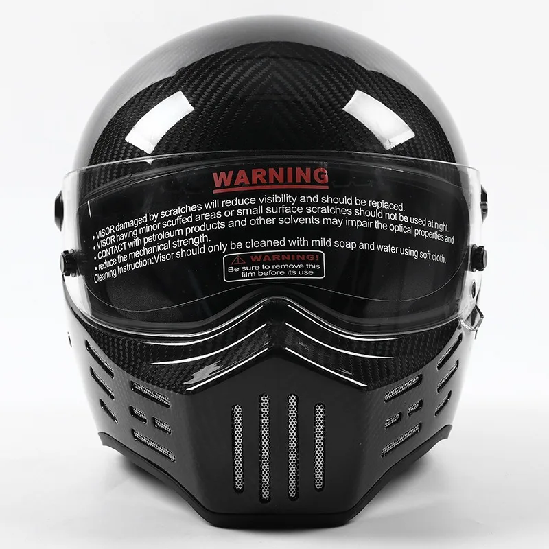 Airo New Design Full Face Kart Capacitor Motorcycle Helmet Carbon Fiber Helmet Custom DOT CCC Helmet Motorrad Retro Rot