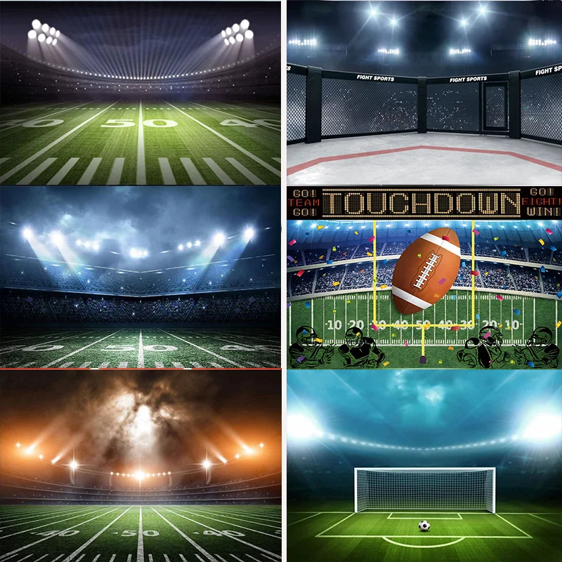 Baseball FootballRugby Stadium Theme Basketball Hockey Touchdown Rugby Field Football Happy Birthday Background Banner Photo