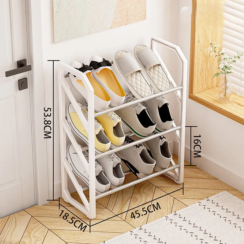 3-layer simple shoe rack, multi-layer dust-proof household door step shoe cabinet storage space saving small shoe rack assembly