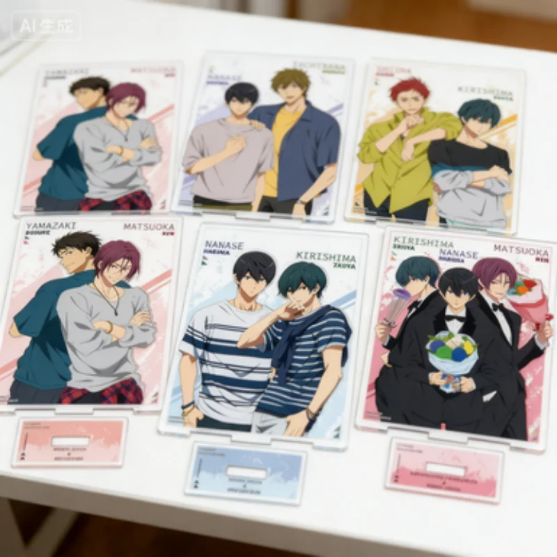 Anime Free!Eternal Summer Cosplay Characters Acrylic standing sign board Desktop Ornament Holiday Gifts