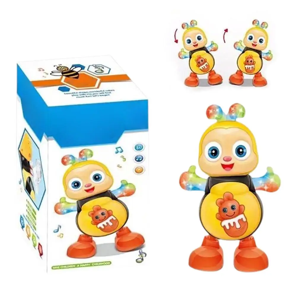 ผึ้งเต้นรําผึ้งเต้นรําสําหรับเด็กแกว่ง Bee ดนตรีเต้นรํา Bee ของเล่นอิเล็กทรอนิกส์การ์ตูน Bee การเรียนรู้ก่อนวัยเรียนของเล่น