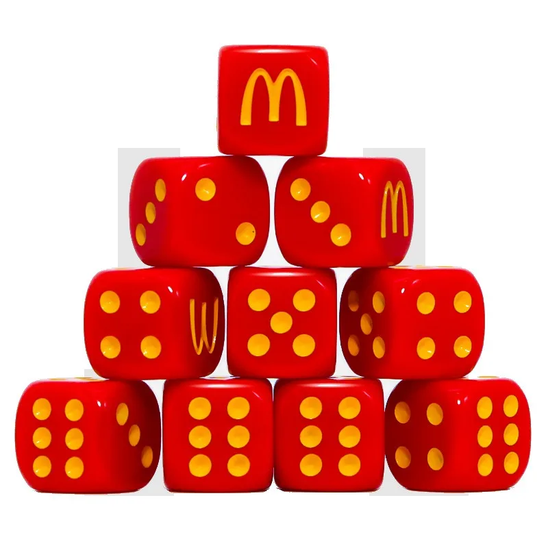 10 قطعة/المجموعة منتج التجارة الخارجية الجديد M Mini Mahjong مع لعبة لوحة النرد شفافة 1.2 سنتيمتر
