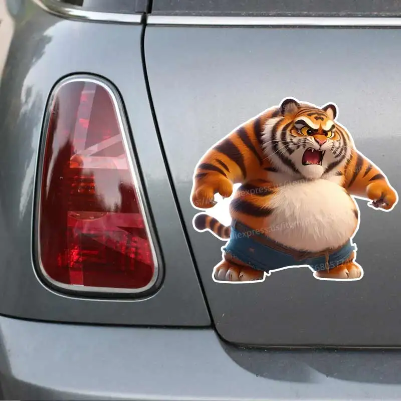Cute Big Belly Tiger Animal Car Sticker Waterproof Styling Automobiles Motorcycle Exterior Accessories Vinyl Decals SH870 - view 4
