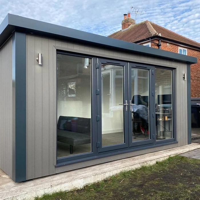 

French Door Custom Style Aluminium Narrow Frame Tempered Glass Casement Doors for House Offices Sunroom Home External Doors