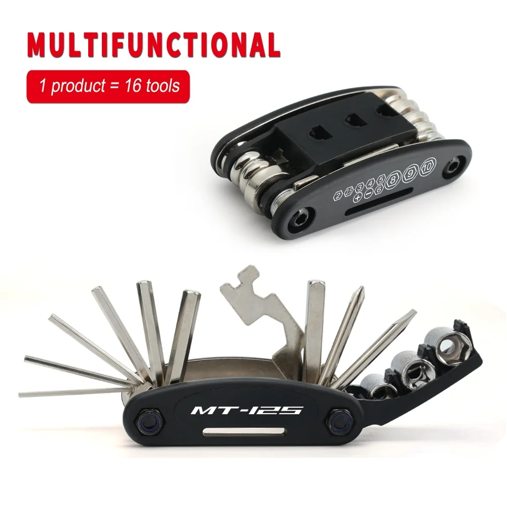 

For YAMAHA MT-125 MT125 2014-2020 Multifunction Screwdriver Repair Tool Set Kit Hex Bicycle Multi Folding Motorcycle Accessories
