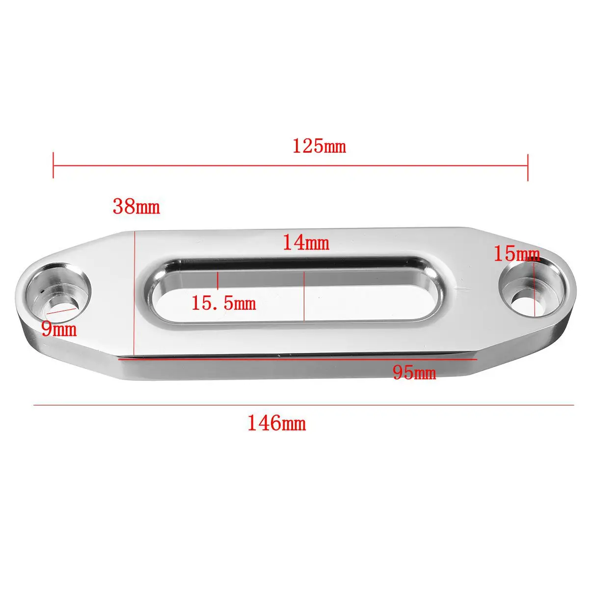 125mm 4000lbs uniwersalny Alumimum Hawse kabel holowniczy syntetyczny wyciągarka kabel zasilający dla SUV ATV UTV dla Jeep