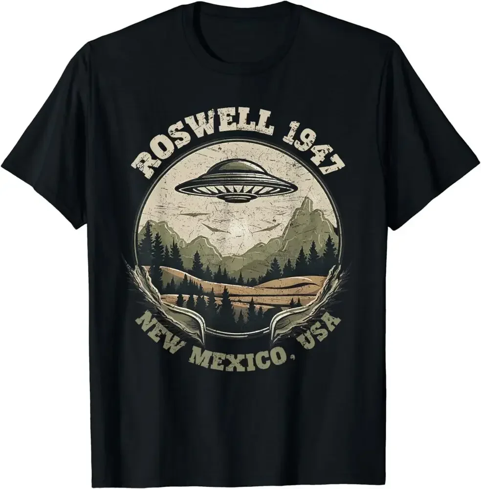 

Roswell 1947 Abduction NM UFO Vintage Alien Hunter Shirts Y2K tops Unisex Summer Short Sleeve