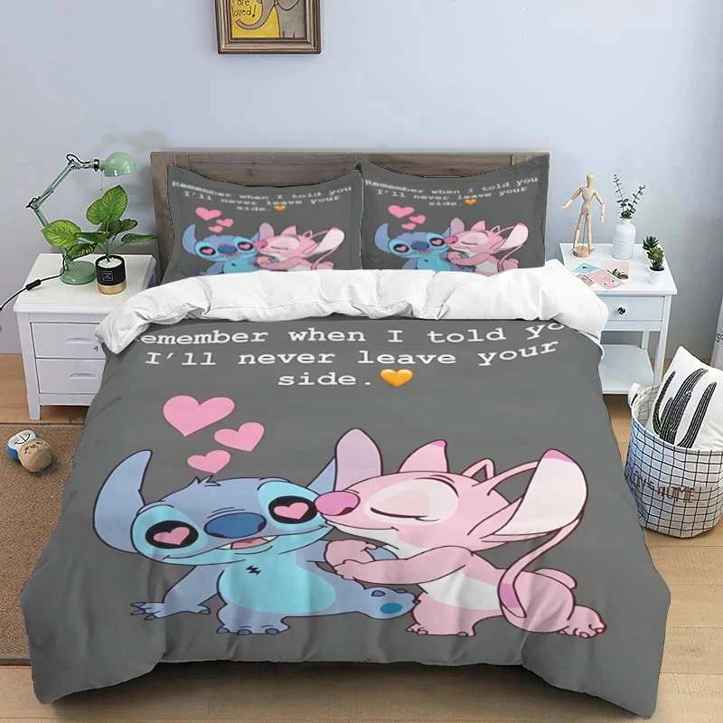 Stitch Duvet Cover Home 100% Microfiber Quilt Cover Pillowcase Bedding Set Multi-piece Set 2pcs/3pcs Single Double Full Size