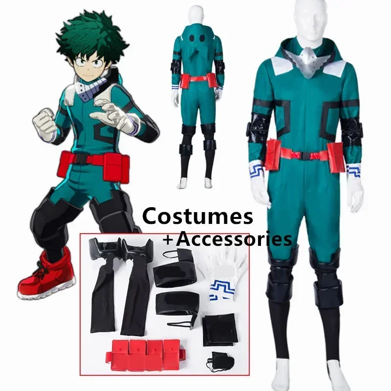 

Anime My Hero Academia Cosplay Midoriya Izuku Deku Battle Cosplay Costume Unisex Costume Set