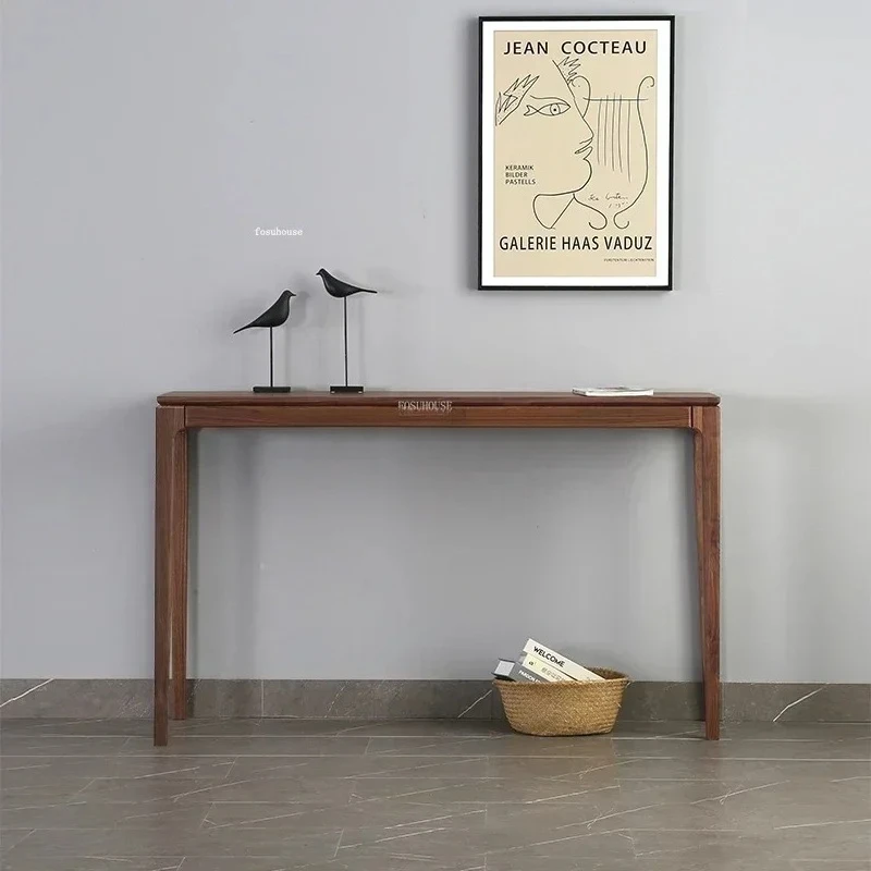 

Retro Wood Console Tables Nordic Living Room Furniture Entrance Console Modern with Drawer Porch Cabinet Creative Narrow Table