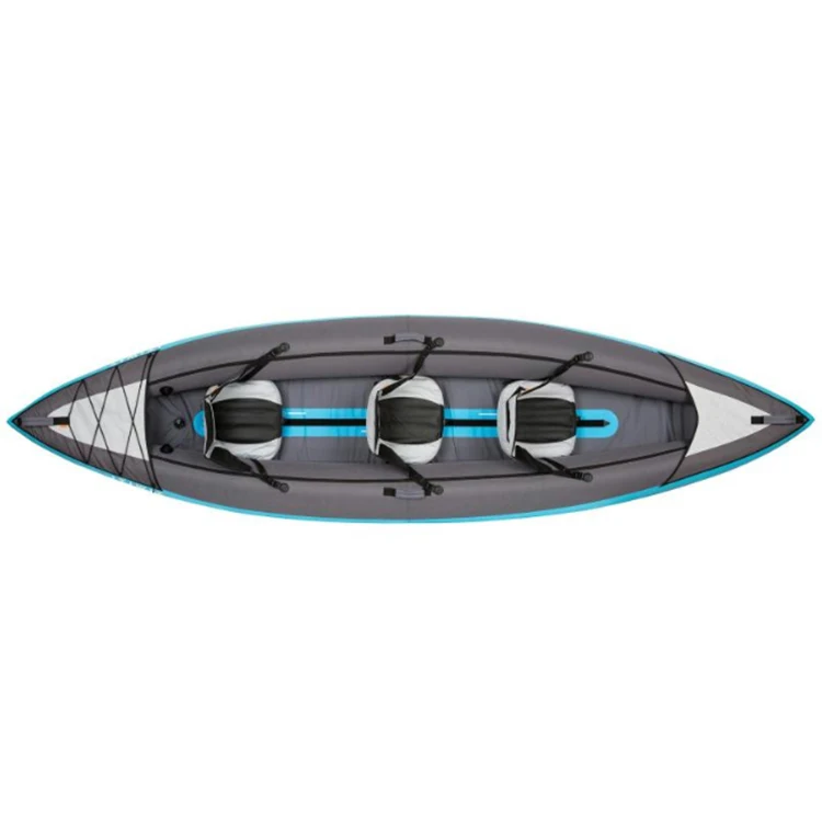 

Blue PVC Inflatable Kayak 3 Person Fishing Inflatable Kayak Boat