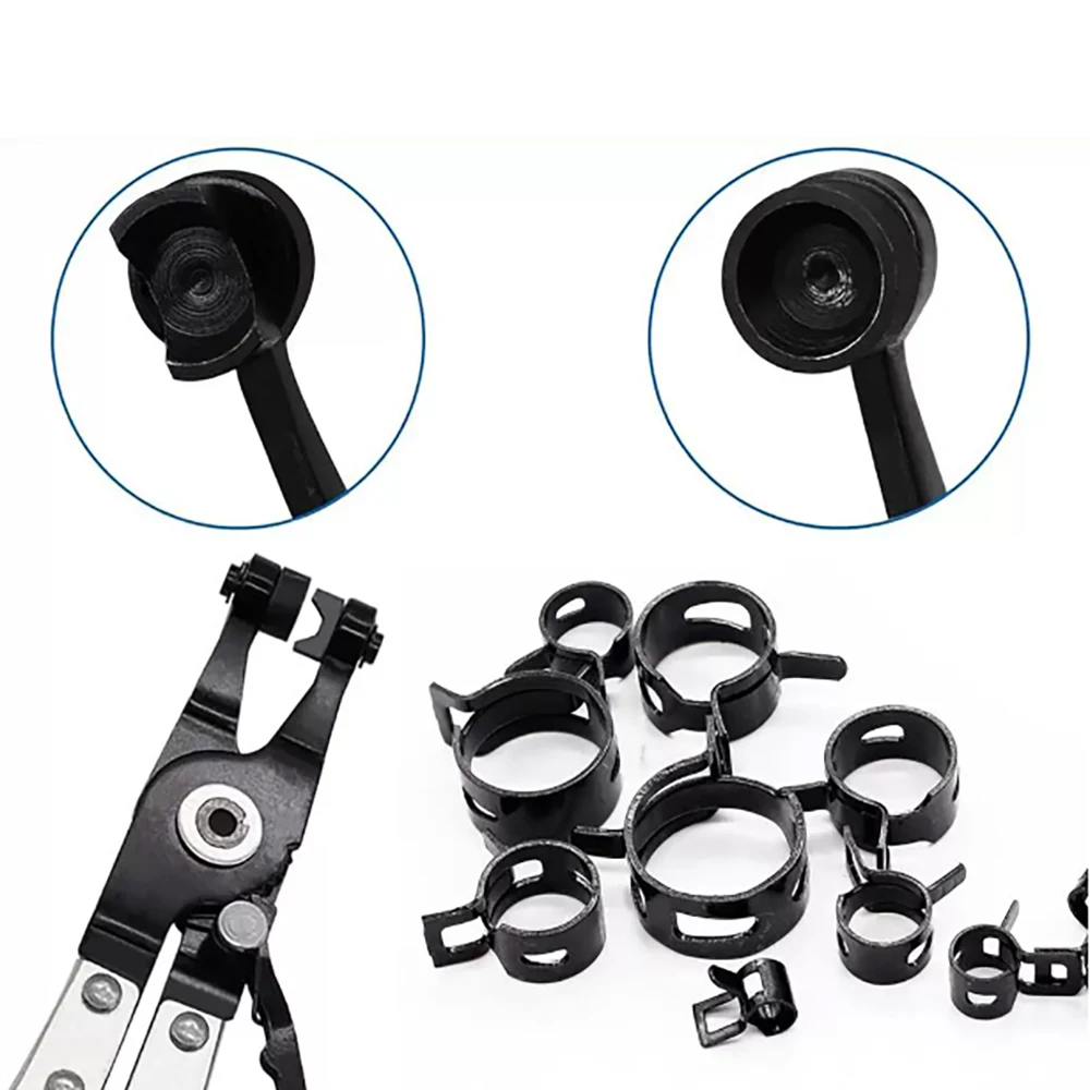 Black Alloy Spring Steel Clamp Water Pipe Oil Pipe Exhaust Pipe Fixing 60Si2Mn Pipe Clamp Sealing Fixture