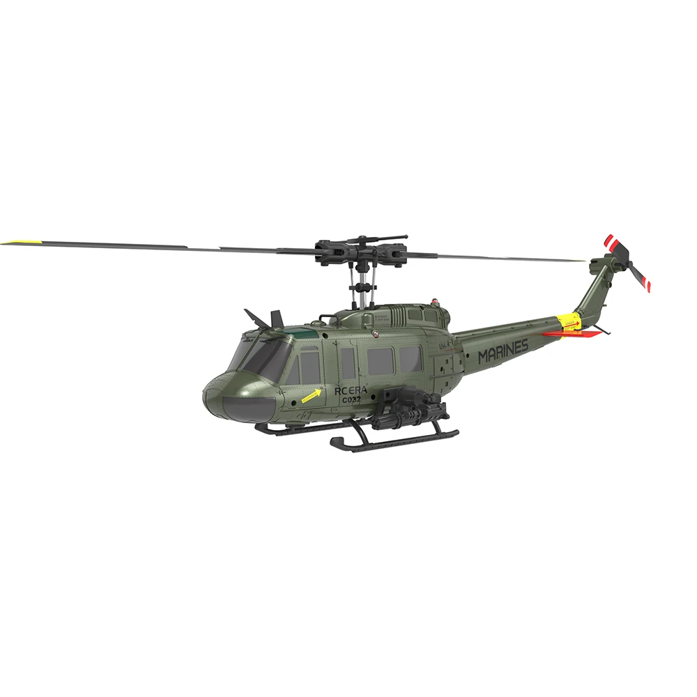 RC عصر RC هليكوبتر C032 1:48 مقياس هيوي هليكوبتر UH-1 6-محور الدوران 6 قناة ثلاثية الأبعاد فرش السيارات طائرات التحكم عن بعد