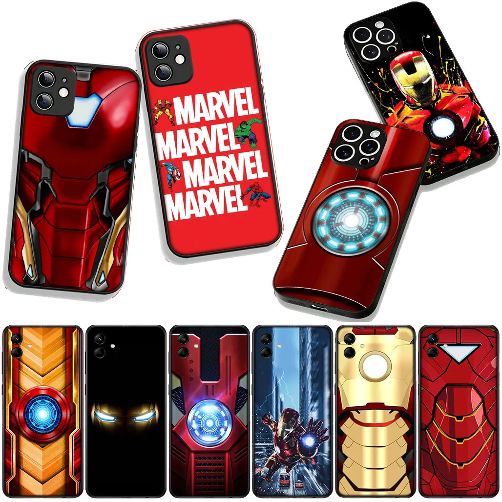 Для Samsung Galaxy S25 S24 S22 S23 FE Ultra Plus S7 Edge A56 A05 A06 A15 A16 A25 A55 Чехол Marvel IronMan Super Hero Iron Man