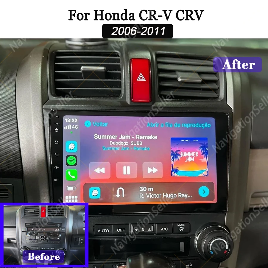 

Android Touch Screen Car For Honda Crv Cr V 2006 - 2010 2011 Auto Radio Carplay Multimedia Video Player Gps Head Unit Bluetooth