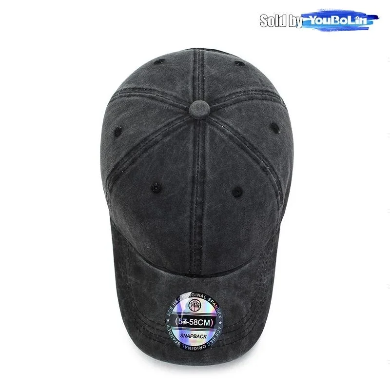 قبعة بيسبول عادية مغسولة للرجال في الهواء الطلق، قبعة للحماية من الشمس أثناء السفر، قبعة عصرية للشارع الكوري للسيدات