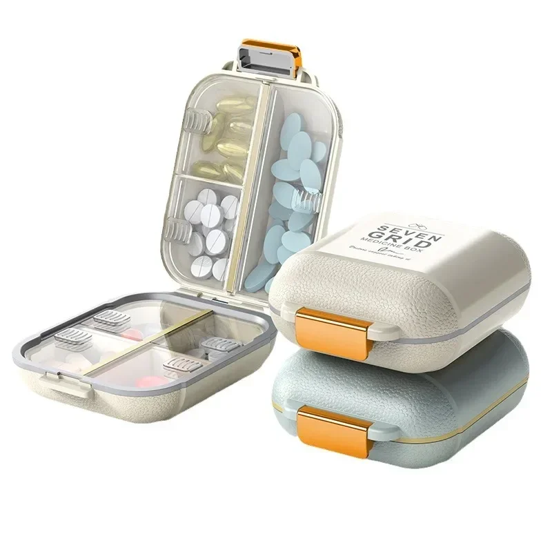 7 Grids Weekly Portable Travel Pill Cases Box Sealing Moisture-Proof Pills Container Storage Tablets Vitamins Medicine Organizer