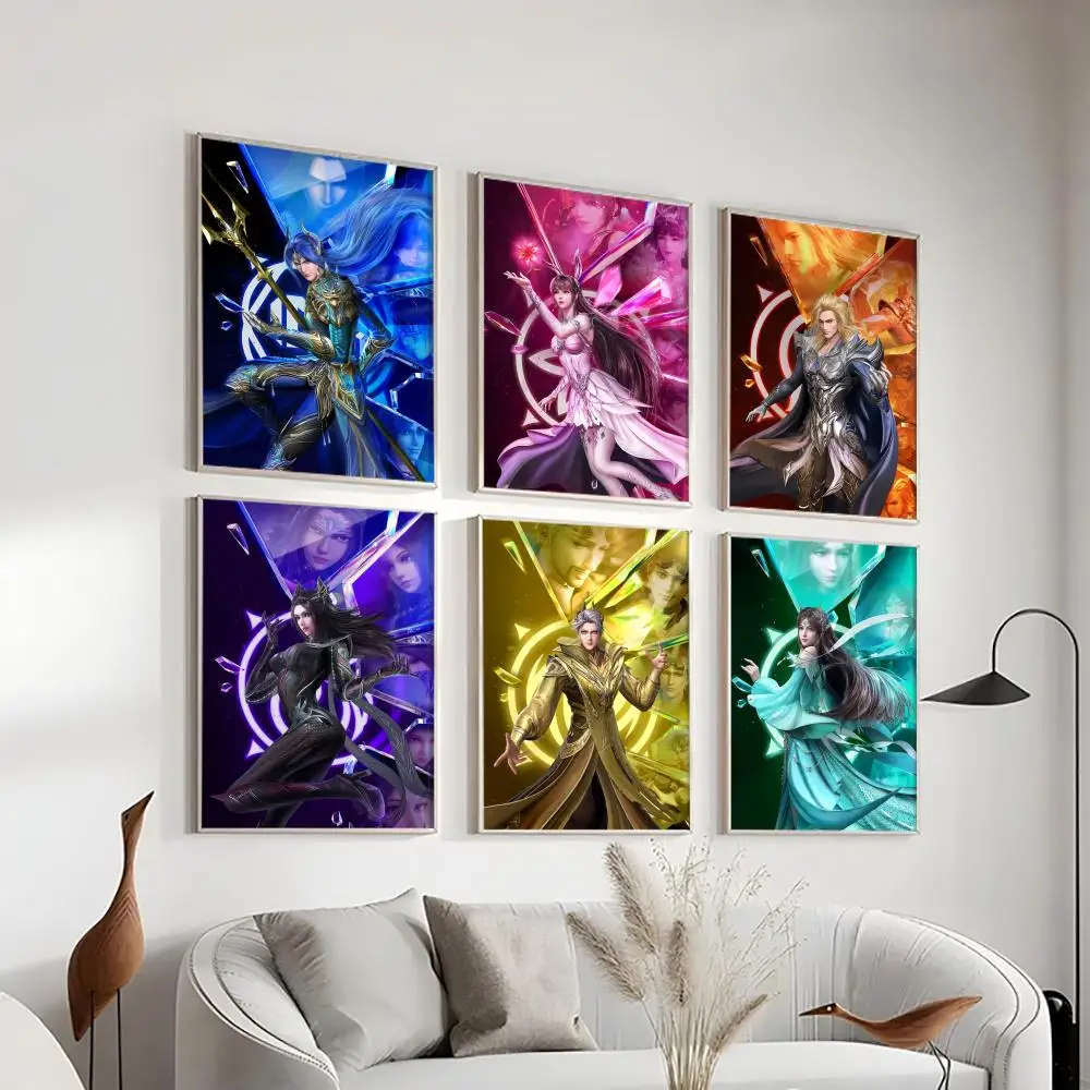 

Fantasy Anime Douluo Continent Poster HD Art Sticky Wall Waterproof Home Living Room Bedroom Bar Aesthetic Decoration Gift