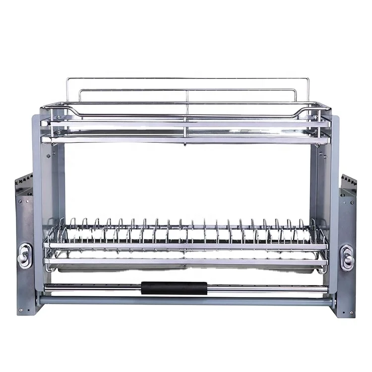 سلة رفع تخزين الأسلاك المعدنية لخزانة المطبخ من الفولاذ المقاوم للصدأ 201 900 مم #1