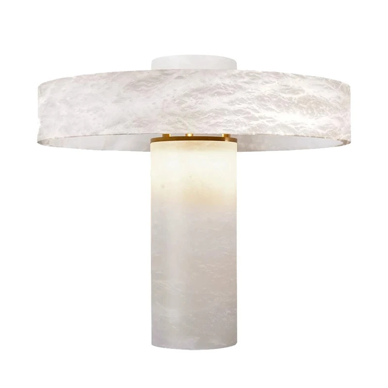 

Настольная лампа для спальни из мрамора, дизайнерское декоративное освещение для гостиной в скандинавском стиле, простая лампа для учебы на вилле