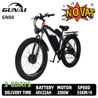 GUNAI GN88 Adult Electric Bicycle 2*1000W Men's E-Mountain Bike 48V22Ah Battery ebike 26 Inch Fat Tire Men's Electric Bike