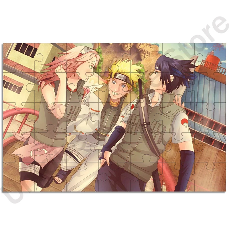 Naruto Characters 35/300/500/1000 Pcs Jigsaw Puzzles Decor Puzzles Educational Intellectual Decompressing Diy Puzzle Game