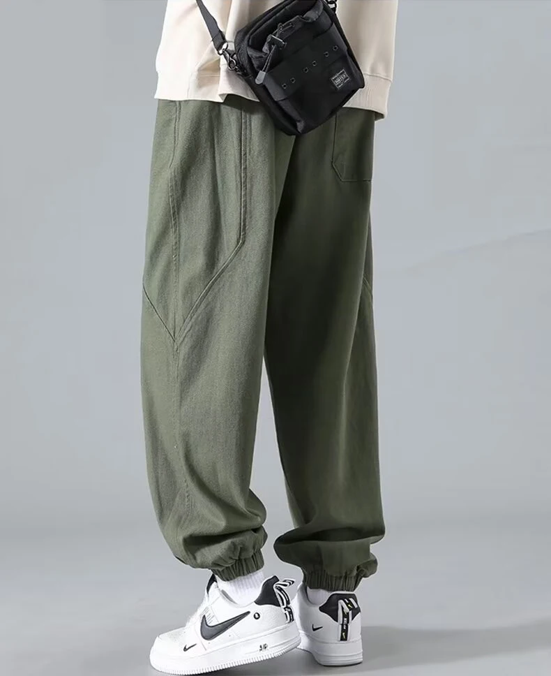 Hong Kong Fashion Men's summer new 2024 character letters cargo pants hip-hop trend high street gangster handsome pants