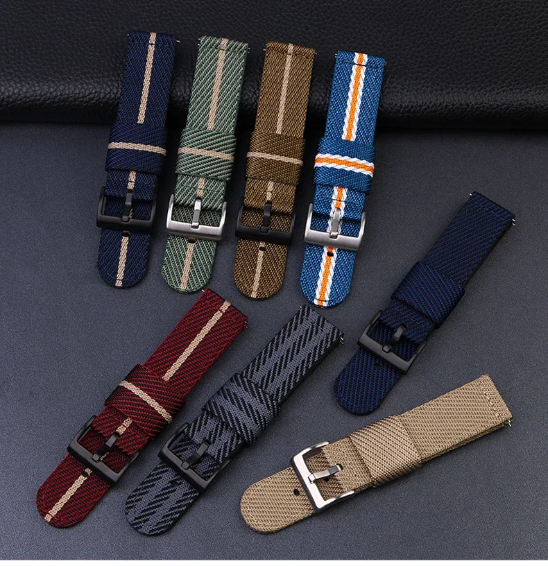 Nylon Canvas Strap for Omega MoonSwatch Watch Band Men Women Woven Stripe Waterproof Sport Bracelet Universal 18m 20mm 22mm 24mm