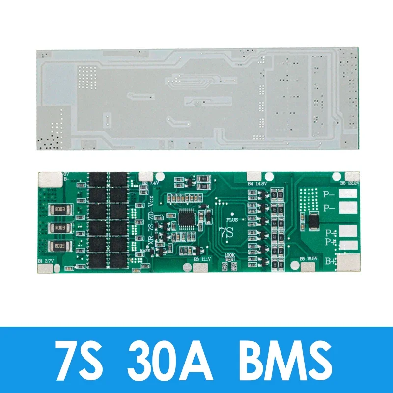 BMS 7S 24V 10A 15A 20A 30A Li-ion 18650 Battery Charge Board With Balance Function Short Circuit / Temperature Protection