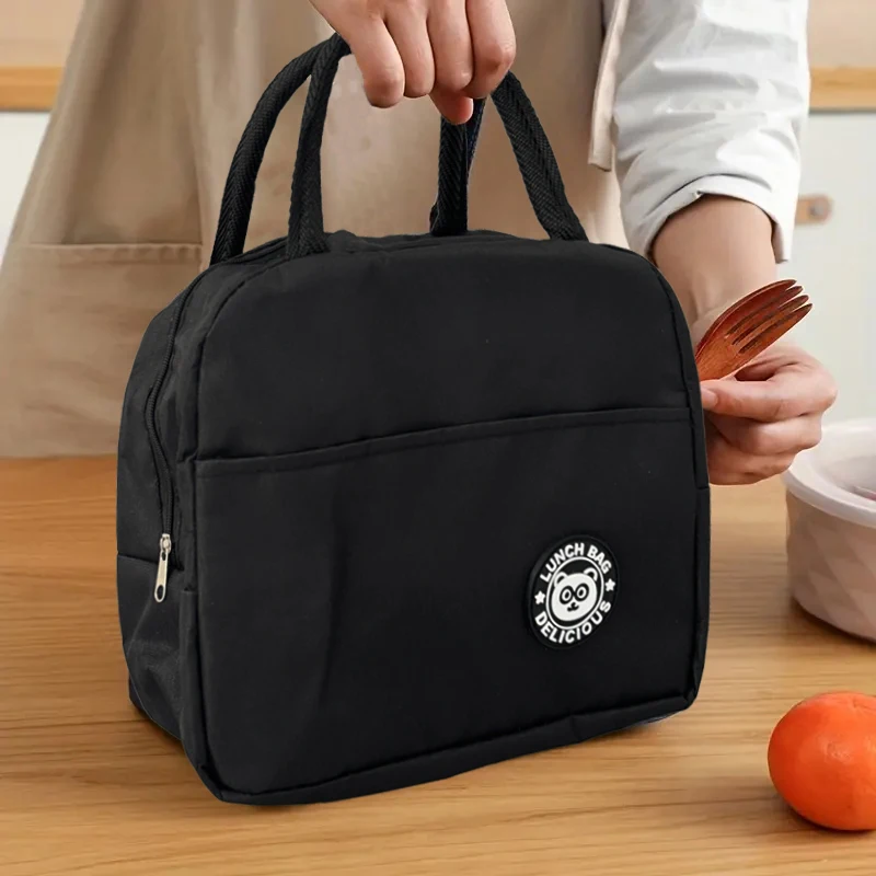 1Pc Fashion Bear Lunch Bags for Children Large Capacity Tote Picnic Drink Lunchbox Thermal Bag Portable Outdoor Office Food Bags image 4