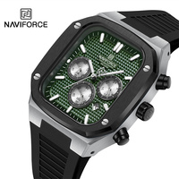 NAVIFORCE Luxury Quartz Watch For Men Silicone Strap Chronograph Wristwatches Fashion Male MultiFunction Clock Relogio Masculino